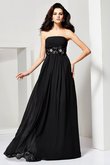 Robe de bal longue de traîne courte de bustier fermeutre eclair avec chiffon