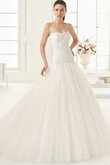 Robe de mariée luxueux manche nulle de bustier fermeutre eclair de traîne courte
