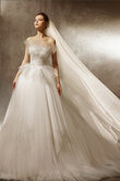 Robe de mariée en tulle distinctif en satin cordon derniere tendance