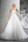 Robe de mariée distinguee longue en satin appliques de mode de bal