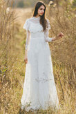 Robe de mariée en dentelle populaire spécial vintage simple
