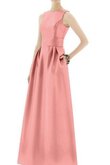Elegante Vestido de Dama de Honor de Corte-A de Hasta el suelo de Largo con Bolsillos