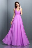 Normale Taille Nackenband Chiffon Sittsames Brautjungfernkleid mit Reißverschluss