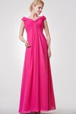 Robe demoiselle d'honneur distinguee de lotus avec chiffon v encolure