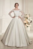 Abito da Sposa in pizzo A-Line Fuori dalla spalla in Pizzo con Perline con Bottone