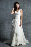 Abito da Sposa a Sala Oscillare A Terra Lungo Coda A Strascico Corto Bassa