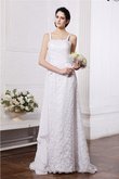 Abito da Sposa in Chiffon Cerniera Lunghi Alta Vita con Increspato