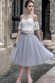 Robe fête de la rentrée de col en cœur en tulle de princesse glamour naturel