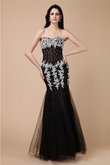 Robe de bal avec sans manches appliques fermeutre eclair en satin avec perle