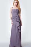 Spaghetti Träger zeitloses Chiffon einfaches luxus Brautjungfernkleid ohne Ärmeln