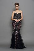 Meerjungfrau Stil Herz-Ausschnitt Sweep Train Glamouröses Abendkleid mit Applikation