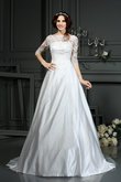 Robe de mariée naturel longue vintage de princesse ligne a