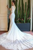 Abito da sposa con mezze maniche bellissimo in pizzo moda con applique seducente