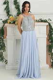 Chiffon Gewinnend Sittsames Extravagantes Bodenlanges Ballkleid