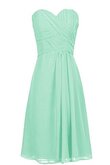 Robe demoiselle d'honneur naturel avec chiffon a-ligne col en forme de cœur