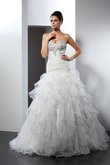 Robe de mariée moderne luxueux de traîne moyenne en tulle cordon