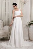 Abito da Sposa in Chiffon Senza Maniche Tubino Monospalla Cerniera