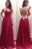 Prinzessin Auffällig Normale Taille Ballkleid mit Applikation mit Offenen Rücken