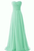 Moderno Vestido de Dama de Honor de Corte-A de Volantes Adorno de Sin mangas de Plisado