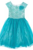 A-Line Reißverschluss Boot-Ausschnitt mini Blumenmädchenkleid mit gekappten Ärmeln