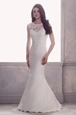Robe de mariée formelle romantique distinguee manche nulle textile taffetas