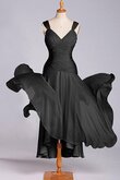 Ärmelloses niedrige Taille a linie bodenlanges Brautjungfernkleid mit gekappten Ärmeln
