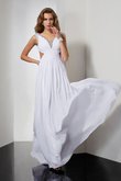 Robe de soirée naturel longue longueur au ras du sol avec perle avec chiffon