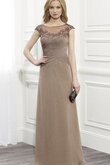 Robe de bal solennelle romantique avec chiffon col u profond decoration en fleur