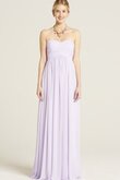 Vestido de Dama de Honor de Escote Corazón de Largo de Volantes Adorno de Plisado