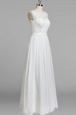 Garten Ärmelloses Chiffon A-Linie langes Brautkleid mit natürlicher Taille