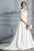 Abito da Sposa Elegante Senza Maniche in Raso Ball Gown V-Scollo