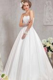 Perlenbesetztes gerüschtes trägerlos Ärmellos langes bodenlanges Brautkleid