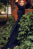 Schaufel-Ausschnitt a linie Sweep Zug plissiertes einfaches romantisches Brautjungfernkleid