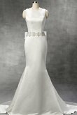 Robe de mariée naturel en organza de sirène col u profond jusqu'au mollet