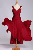 3 /4 länge Ärmeln Chiffon Reißverschluss a linie modisches Brautjungfernkleid ohne Ärmeln