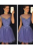 Tüll Prinzessin Normale Taille Kurzes Cocktailkleid mit Applike