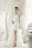 Abito da Sposa A-Line con Fusciacca con Fiocco con Nastro in Pizzo Semplice