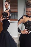 Normale Taille Engelhaft Meerjungfrau Stil Bodenlanges Abendkleid mit Applike