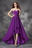 Reißverschluss Prinzessin Mini Brautjungfernkleid aus Chiffon mit Rüschen