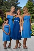 A-Linie Empire Taille Ärmellos Prinzessin knielanges Brautjungfernkleid mit Herz-Ausschnitt
