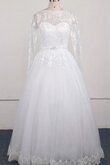 Vestido de Novia en Lentejuelas de Encaje Adorno de Natural de con Lentejuelas