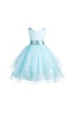 Abito da Cerimonia Bambini Ball Gown A Terra con Piega con Perline con paillette in Organza