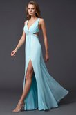 Robe de bal longue avec sans manches avec perle sans dos avec chiffon