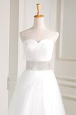 Robe de mariée ceinture avec ruban col en forme de cœur textile en tulle avec sans manches