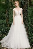 Robe de mariée en tout plein air de princesse sucré avec décoration dentelle avec zip