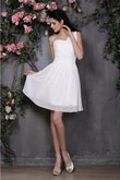 A-Linie Prinzessin Normale Taille Mini Brautjungfernkleid mit Drapierung