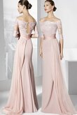 Robe de bal plissé luxueux classique en 1/2 manche de fourreau