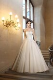 Robe de mariée naturel de mode de bal fermeutre eclair avec perle col en forme de cœur