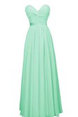 Abito da Damigella con Piega Cerniera in Chiffon con Increspato Senza Maniche Naturale