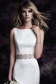 Abito da Sposa A Terra con Fiocco sensuale Spazzola Treno Naturale Esclusivo